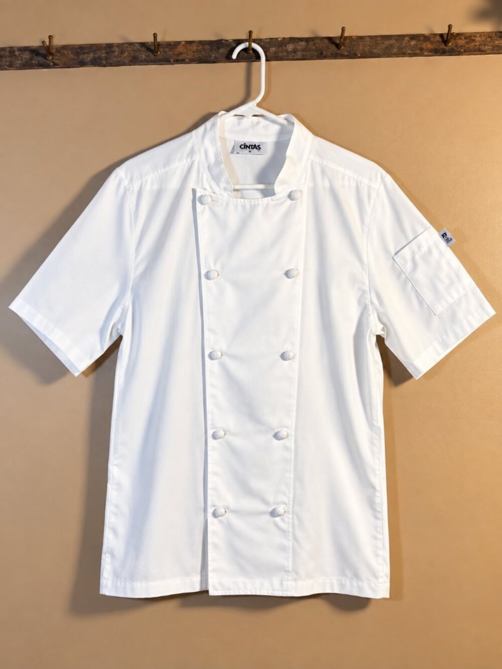 Lightweight Cotton Short Sleeve Chef Coat White